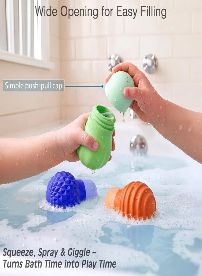 luckdoor Sensory Squeezing Water Bath Toys for Toddlers,3PCS Bath Tub Pool Floating Toys for Babies Kids 1-3，Textured Fidget Toys Stocking Stuffers Gifts for Girls Boy 18+ Months - Image 4