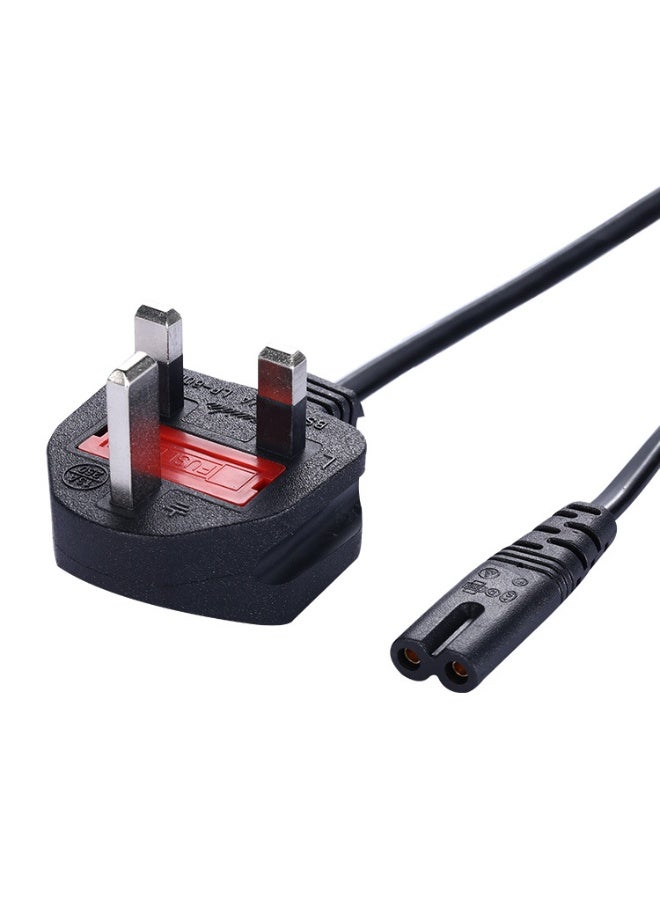 كابل طاقة بريطاني قياسي BS بطول 1.5 متر مع قابس بفتيل – كابل طاقة بشكل 8 (C7)، نحاس عالي الجودة، توافق واسع وثبات في نقل الكهرباء - Image 1