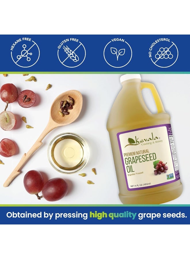 Kevala Premium Natural Grapeseed Oil - 64 fl oz - Image 4