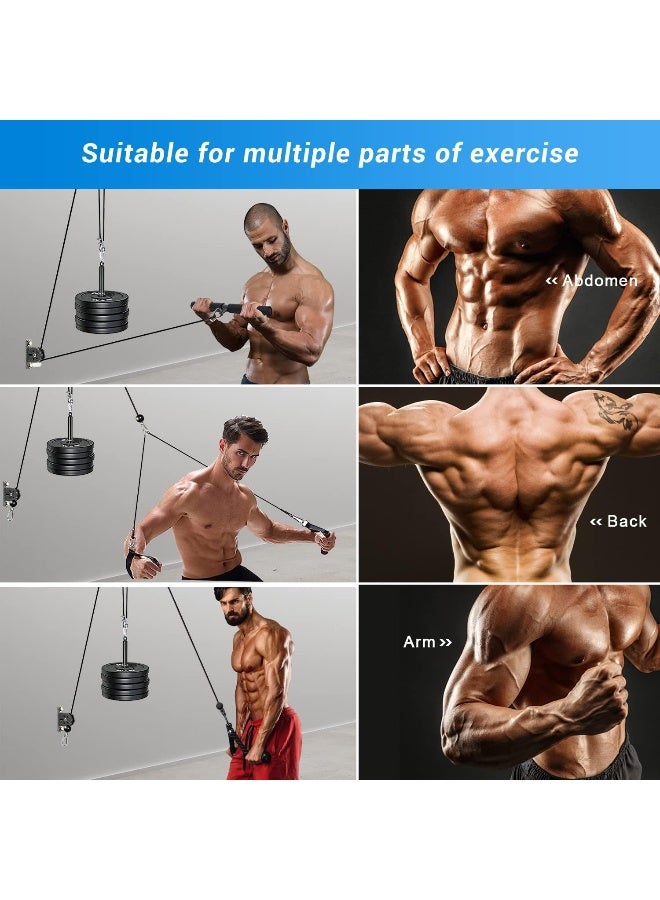 TRENDBOX Pulley System Gym Tricep Rope Pull Down Training Cable Machine, LAT Pulldown Attachments for Home and Gyms - Image 1
