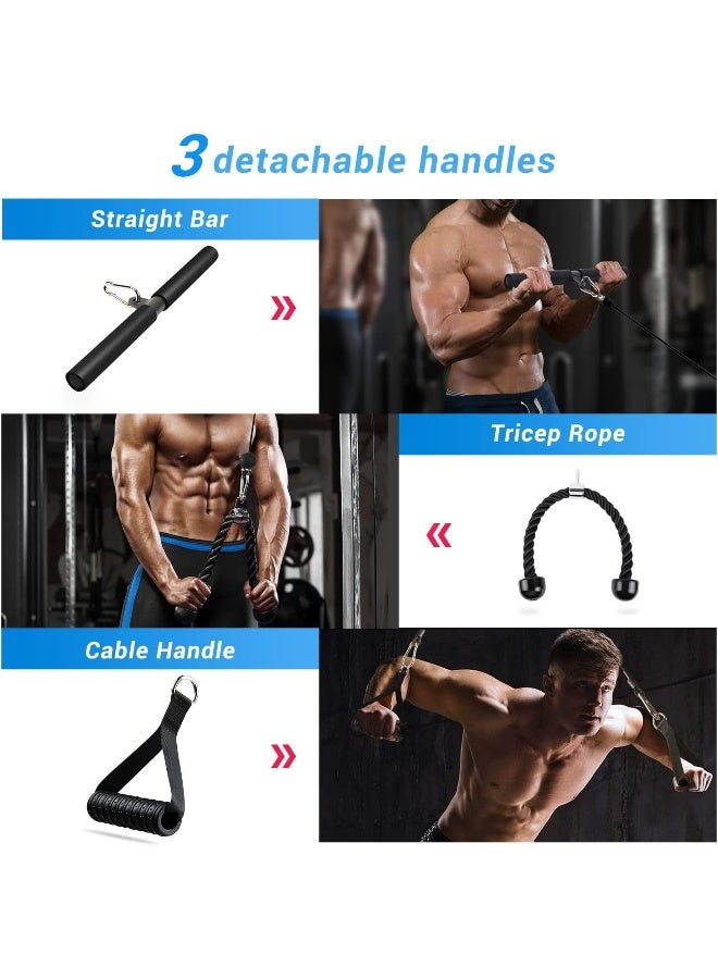 TRENDBOX Pulley System Gym Tricep Rope Pull Down Training Cable Machine, LAT Pulldown Attachments for Home and Gyms - Image 3