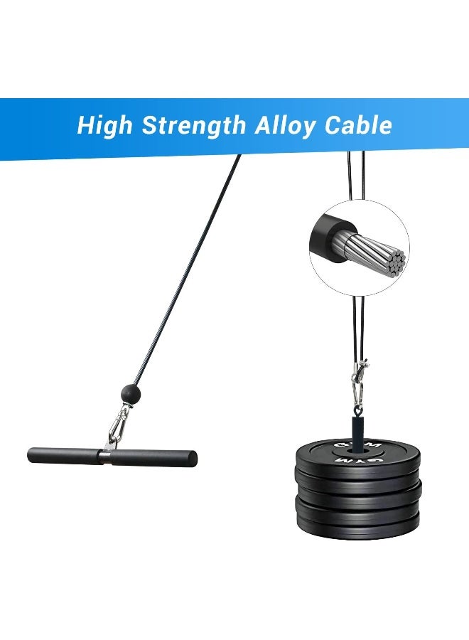 TRENDBOX Pulley System Gym Tricep Rope Pull Down Training Cable Machine, LAT Pulldown Attachments for Home and Gyms - Image 5