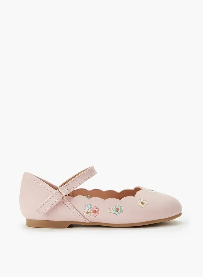 JUNIORS Girls Hook And Loop Ballerina Shoes