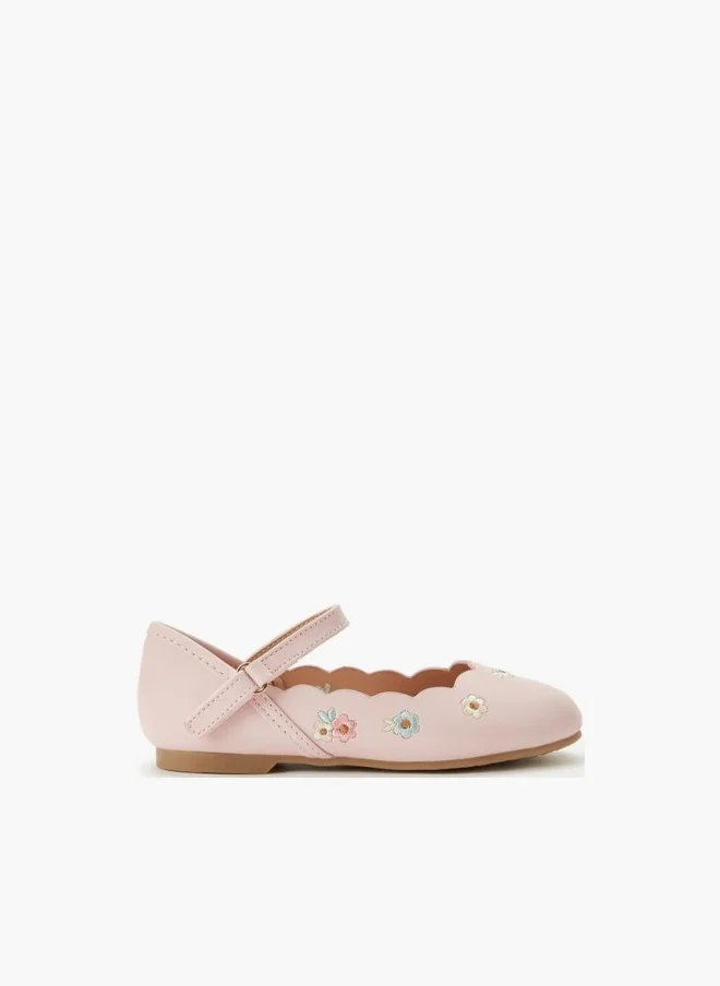 جونيورز Girls Hook And Loop Ballerina Shoes