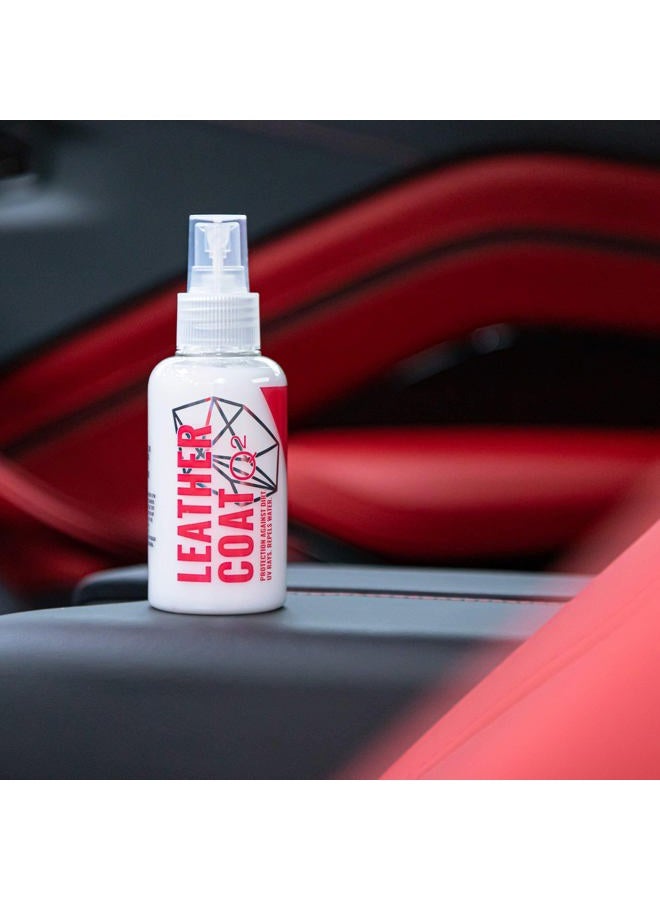 Gyeon Leather Coat Car Leather Protector Invisible Hydrophobic Ceramic Coating for Upholstery Interior UV Protection Stain Repellent Easy Dye Removal Durable Leather Shield Detailer - Image 2