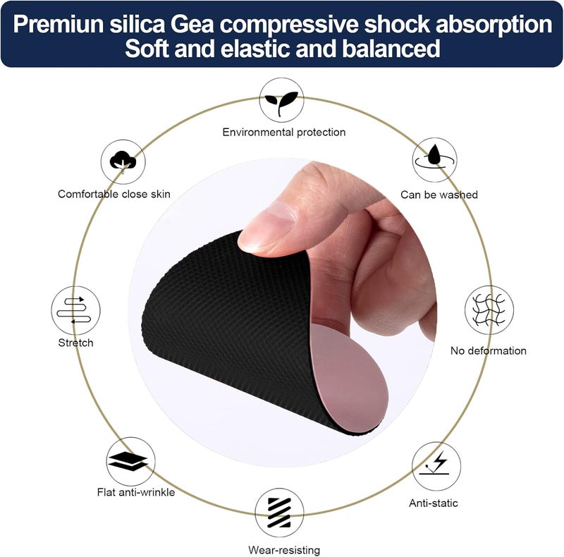 Ashoesert Non Slip Shoes Pads Adhesive Shoe Protectors, Anti Slip Shoe Grips Stickers, Non Slip Shoes Cover Bottoms (Black - 4 Pairs) - Image 5