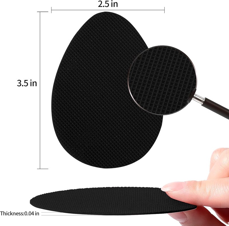 Ashoesert Non Slip Shoes Pads Adhesive Shoe Protectors, Anti Slip Shoe Grips Stickers, Non Slip Shoes Cover Bottoms (Black - 4 Pairs) - Image 4