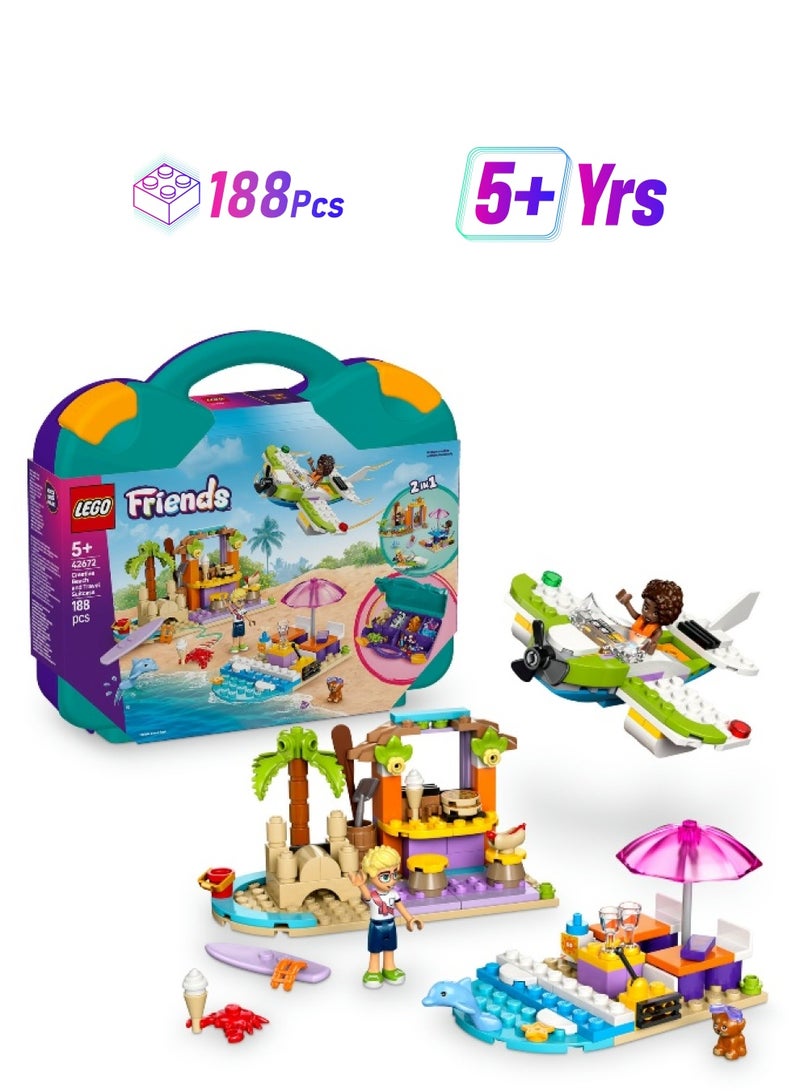 LEGO LEGO Friends Creative Beach & Travel Suitcase 42672 Building Set (188 Pieces)  - Image 1