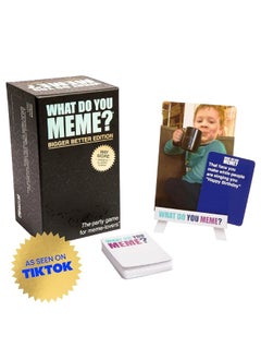 WHAT DO YOU MEME? WHAT DO YOU MEME? Bigger Better Edition - Adult Card Games for Game Night for Teens  - Image 1
