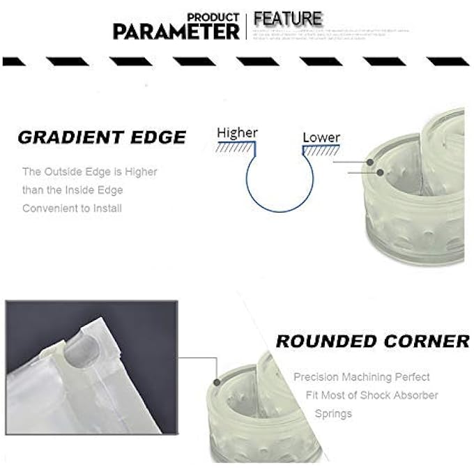 rayihni 2Pcs Universal Car Shock Absorber Spring Bumper Power Auto Buffers ABCDEF Type Spring Bumpers Rubber C Type - Image 3