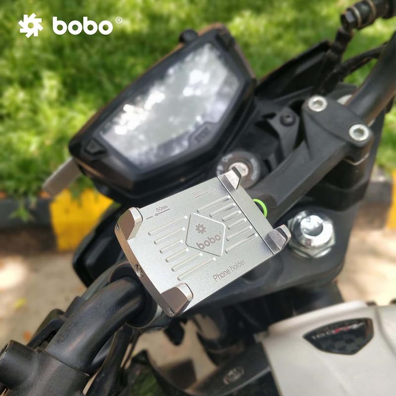 BOBO BM3 Aluminium Waterproof Bike/Motorcycle/Scooter Mobile Phone Holder Mount, Ideal for Maps and GPS Navigation (Silver) - Image 4