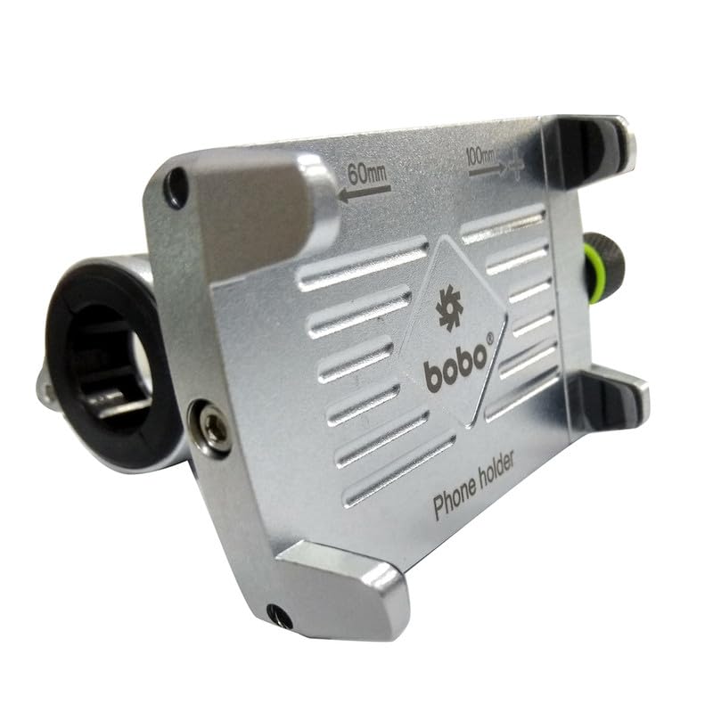BOBO BM3 Aluminium Waterproof Bike/Motorcycle/Scooter Mobile Phone Holder Mount, Ideal for Maps and GPS Navigation (Silver) - Image 1