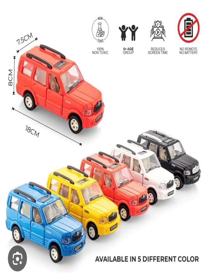 TECHZAGE Scorpio Car Toy for Kids with Openable Doors, Pull Back Action, Engine & Boot Opening | Mini Model of Scorpio CAR for Kids, Boy, Girls | You May GET Any Random Model (Black) - Image 2