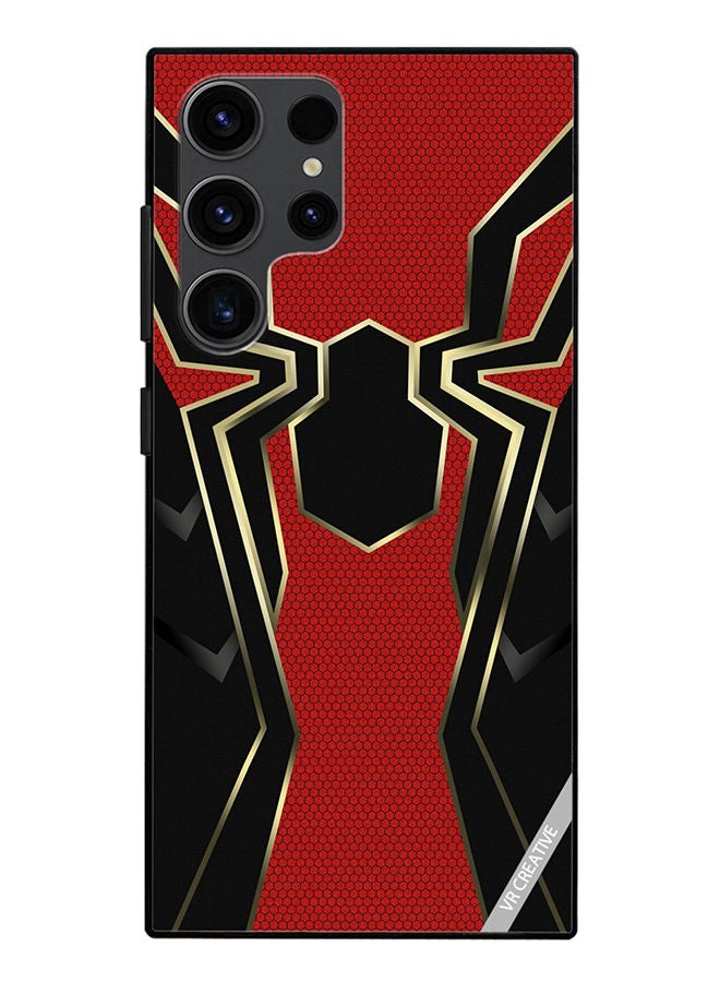 VR CREATIVE Protective Case Cover For Samsung Galaxy S23 Ultra 5G Spiderman Vector Design Multicolour - Image 1