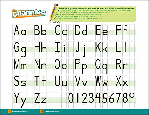 Channie's Channie’s My First Letters, Pre K - Kindergarten Writing Workbook, Fun Way to Practice Letter Tracing for Kids Ages 3-5, Easy to Follow, Color-Coded, 40 Double-Printed Worksheets - Image 2