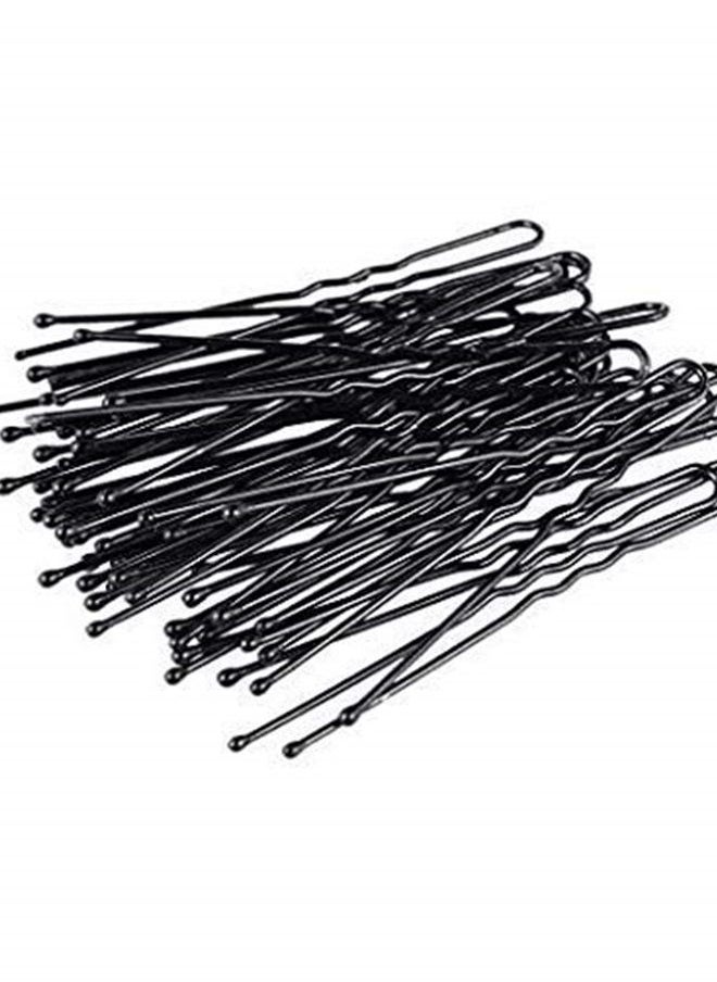 DNHCLL - 100PCS Black Metal U-Shape Bobby Pins Curved Bun Hair Clip,Special Hair Pin Of The Studio for Girls Women and Hairdressing Salon,Is Used To Add Coarse Fixed Tool - Image 1