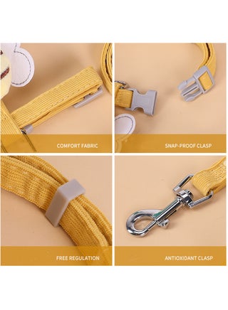 Adjustable Cat Harness Escape Proof  Bee Chest Strap Cat Lead Set for Walking - view 4
