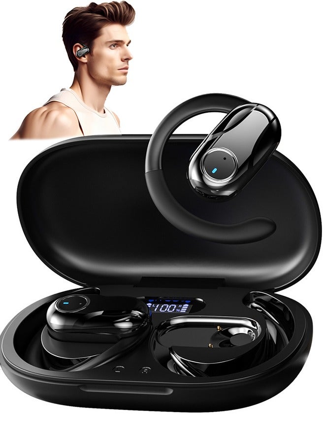 Wireless Earbuds Bluetooth 5.4 Headphone Sport, Earbuds Stereo Deep Bass Over Ear Bud with Earhooks, ENC Noise Cancelling Mic, IPX7 Waterproof Earphone for Workout/Running  - Image 1