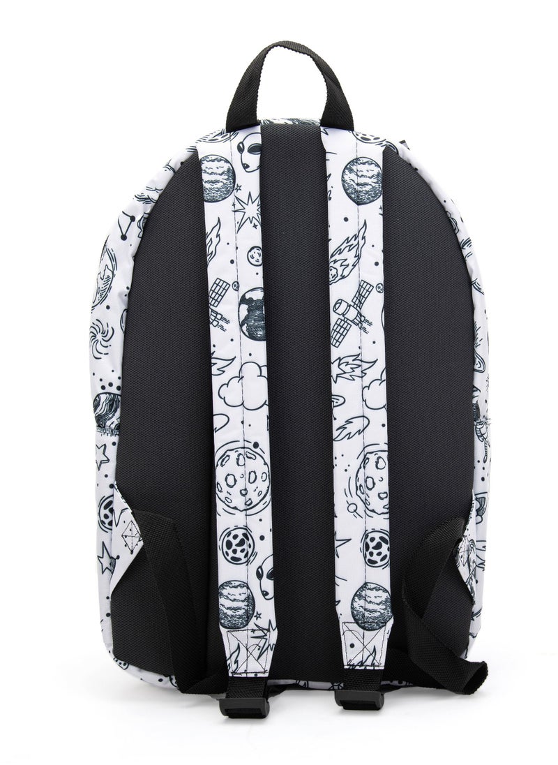 Day Pack  4P (Laptop pocket) - printed - White Space