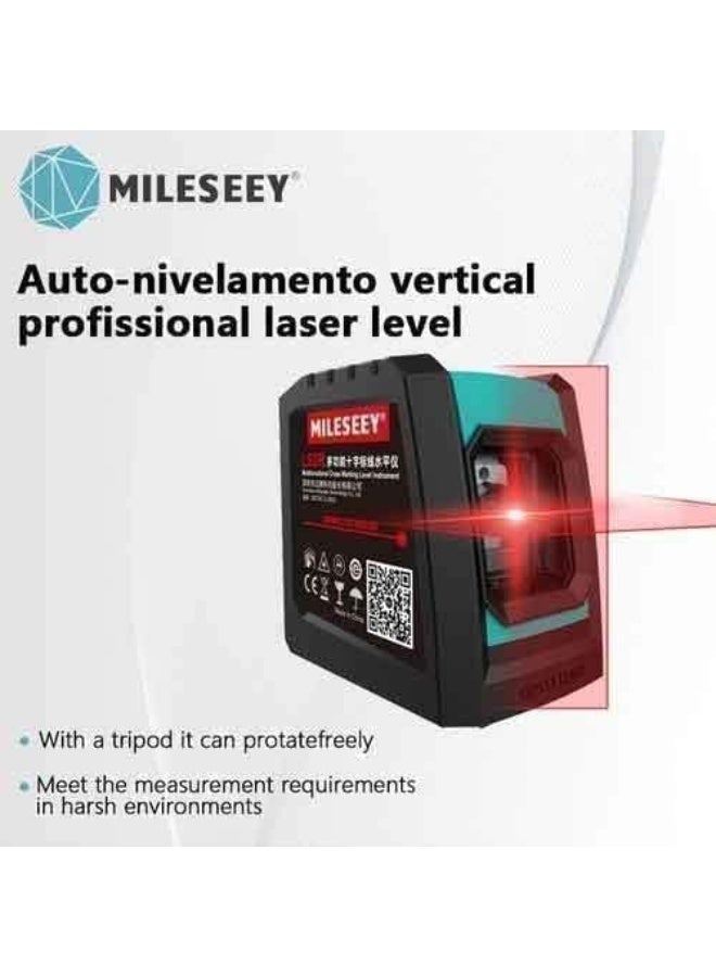 ECVV Mileseey Laser Level | Professional 2 Lines Vertical Cross Laser Leveler with Battery and Tripod multi - Image 4