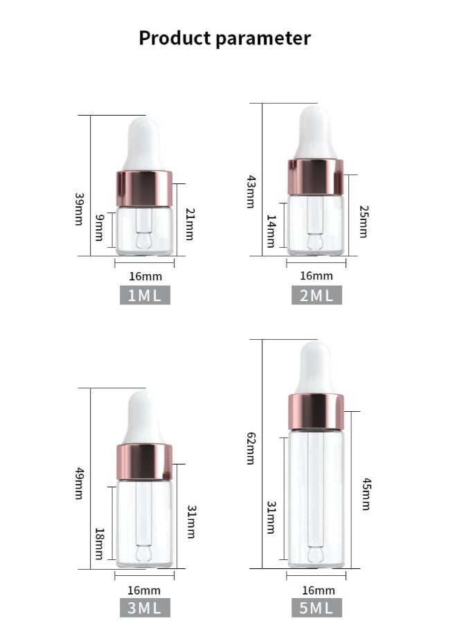 YYNGJCK 15Packs Sample Glass Dropper Bottles for Essential Oils Mini Vials Perfume Aromatherapy Cosmetic Liquid Containers With Glass Eye Dropper 3ml - Image 4