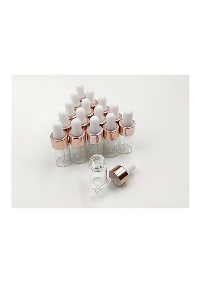YYNGJCK 15Packs Sample Glass Dropper Bottles for Essential Oils Mini Vials Perfume Aromatherapy Cosmetic Liquid Containers With Glass Eye Dropper 3ml - Image 1