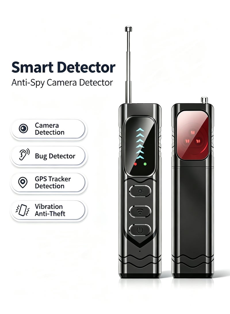 Hidden Camera Finder Spy Camera Detector Portable RF Signal Bug Detector with 6 Levels Sensitivity, Privacy Security Scanner Locates Hidden Cameras, GPS Trackers and Wireless Audio Listening Devices, Personal Safety Device for Hotel, Office, Bathroom, Bedroom & Travel - Image 1