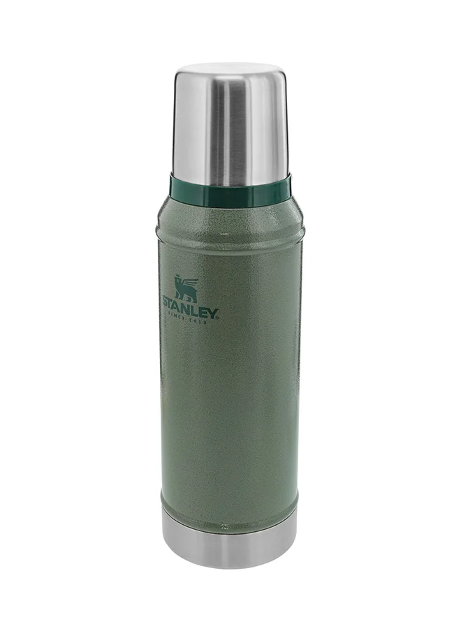 ستانلي Stanley Classic Legendary Bottle 0.47L / 16OZ Hammertone Green â€“ BPA FREE Stainless Steel Thermos | Keeps Cold or Hot for 15 Hours | Leakproof Lid Doubles as Cup | Dishwasher Safe | Lifetime Warranty