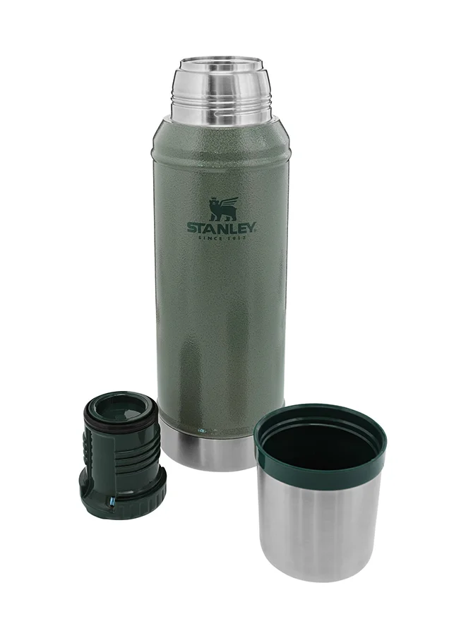 ستانلي Stanley Classic Legendary Bottle 0.47L / 16OZ Hammertone Green â€“ BPA FREE Stainless Steel Thermos | Keeps Cold or Hot for 15 Hours | Leakproof Lid Doubles as Cup | Dishwasher Safe | Lifetime Warranty