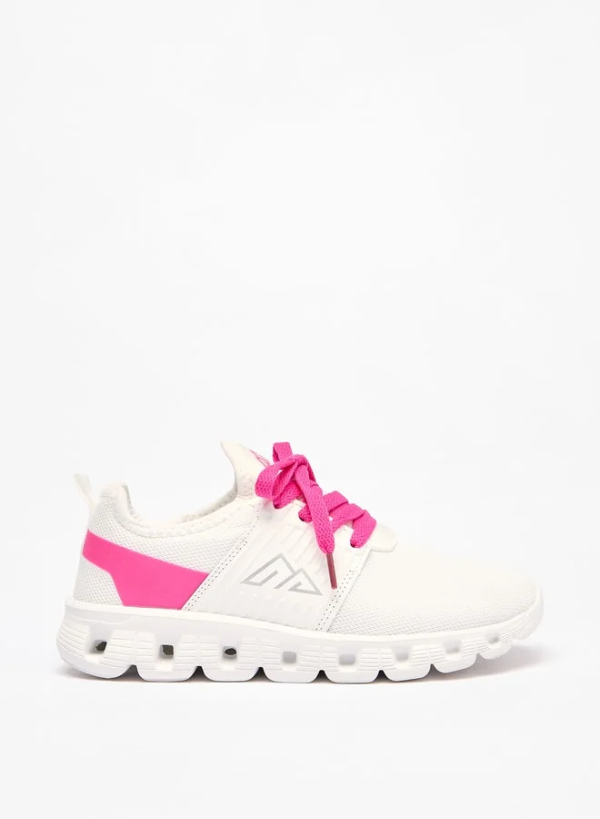 شو اكسبرس Girl's Colourblock Sports Shoes with Lace-Up Closure