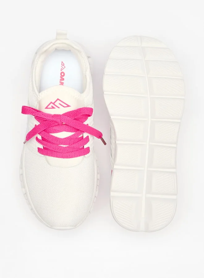 شو اكسبرس Girl's Colourblock Sports Shoes with Lace-Up Closure