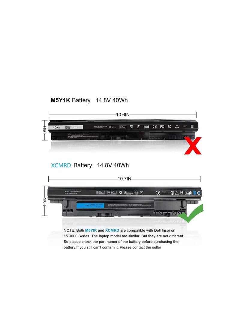 Terabyte 40Wh XCMRD 14.8V Battery for Dell Inspiron 15 3000 Series 3542 3543 3521 3537 3531 3541 17R 5721 5737 17-3737 3721 15R 5537 5521 14 3421 3437 14R 5421 5437 Latitude 3440 3540 P28F P40F FW1MN 4WY7C - Image 2
