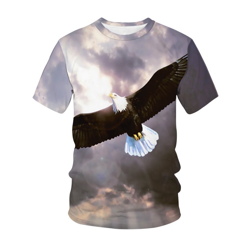 Summer Fashion Animal 3D Digital Printing Men'S Round Neck T-Shirt 2022 New Short Sleeve Top - Image 1