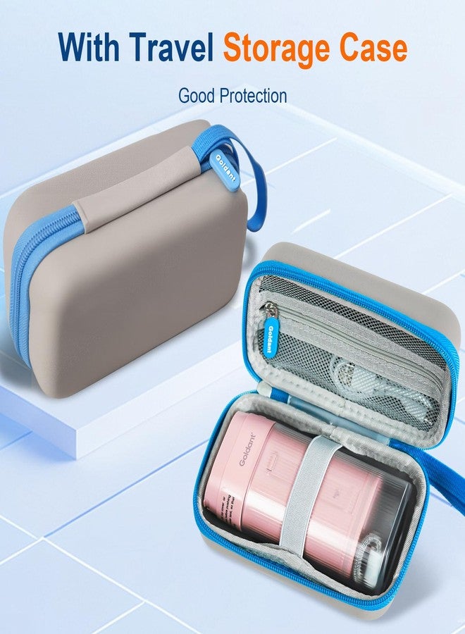 GOLDANT 2026 New Portable Water Flosser for Teeth, 4 Modes & 4 Intensity Levels, Mini Small Design with Exquisite Travel Case, Removable Tank, IPX7 Waterproof, Cordless Dental Oral Irrigator (Pink - Image 3