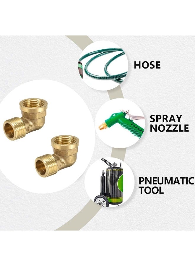 Royal Apex 2Pcs Set Brass Multi Purpose Hose Fittings With Bsp Thread For Plumbing Gas Hot Water Pipe Connector Pneumatic Etc Female Male Elbow 1/2 Inch - Image 5