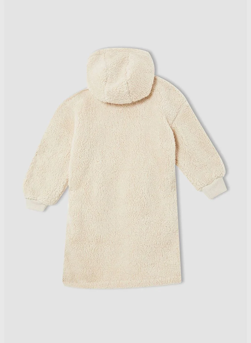 DeFacto Long Sleeve Hooded Pyjamas Bottom with Kangaroo Pockets