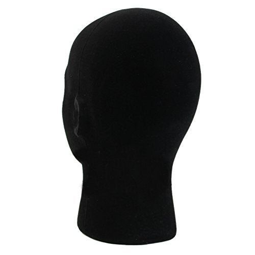 LIAMTU Male Wigs Display Mannequin Head Stand Model HTC Vive VR Headsets Mount Styrofoam Foam Black - Image 5