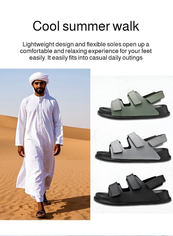 [Middle Eastern Fashion Elements] Velcro Sandals for Men  - Image 4