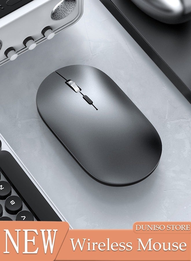 DUNISO Wireless Mouse, Slim Mouse Silent Mice Noiseless for Laptop with 2.4G USB Adapter Ultrafast Scrolling Portable Mouse Compatible with PC HP Lenovo ASUS Dell Smart TV - Image 1
