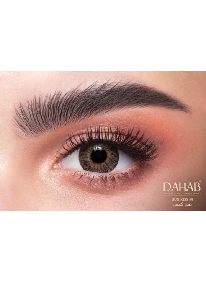 Dahab Sun Brown  Hazel 9 Months Disposable Contact Lenses, Colored Contact Lenses, Cosmetic contact lenses, Brown Contact Lenses, Pack Of 2  - Image 1