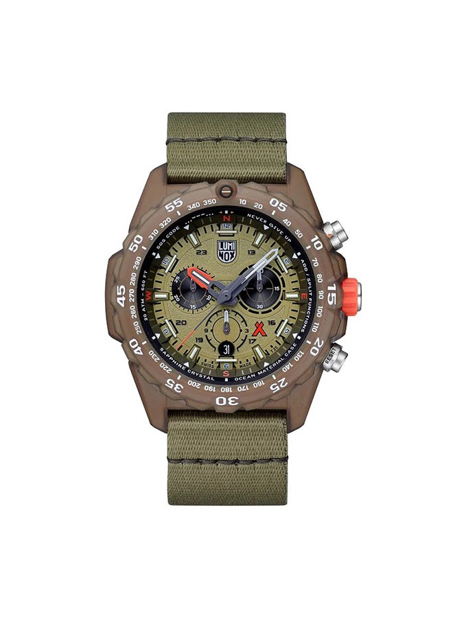 لومينكس ساعة يد رجالية كرونوغراف دائرية من ألياف الكربون .. -  مم - Image 1