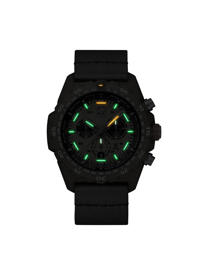 لومينكس ساعة يد رجالية كرونوغراف دائرية من ألياف الكربون .. -  مم - Image 2