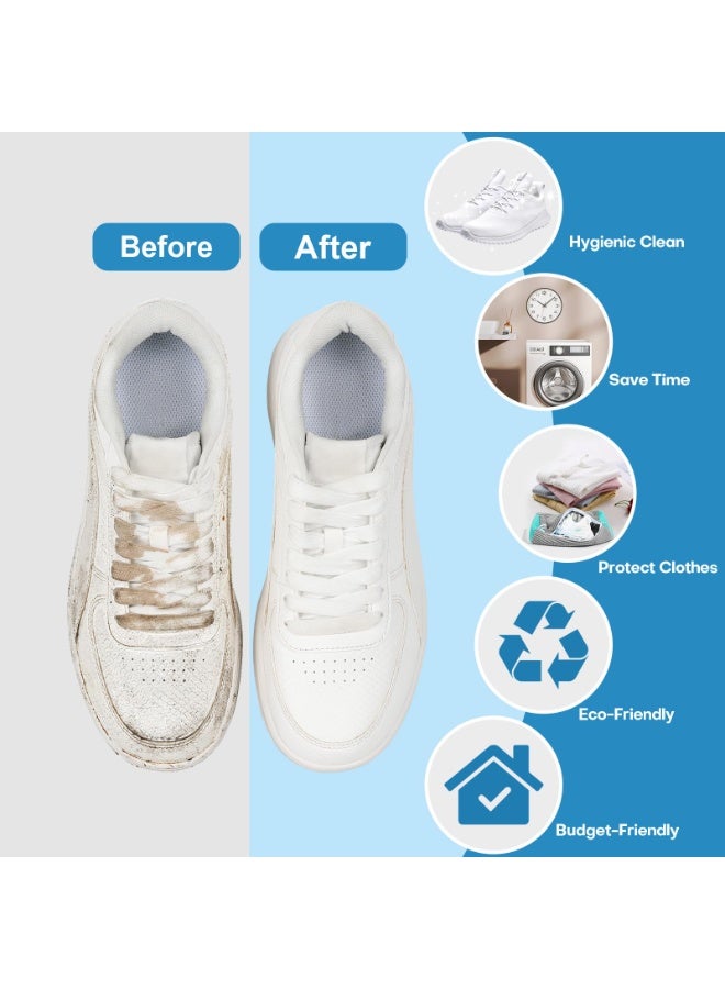 2-Piece Shoe Washing Machine Bag, Reusable, Shoe Cleaning Bag, Suitable For All Shoe Types, Laundry Shoe Bag Suitable For Washing Machines And Dryers, Grey - Image 2