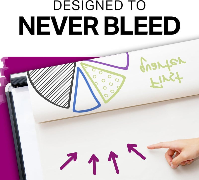 Sharpie Markers لوحات الفليب، طرف مدبب، ألوان متنوعة، 8 قطع - منخفضة الرائحة، خالية من الصرير، منزل، مكتب، العودة إلى المدرسة، مستلزمات المعلمين - Image 3