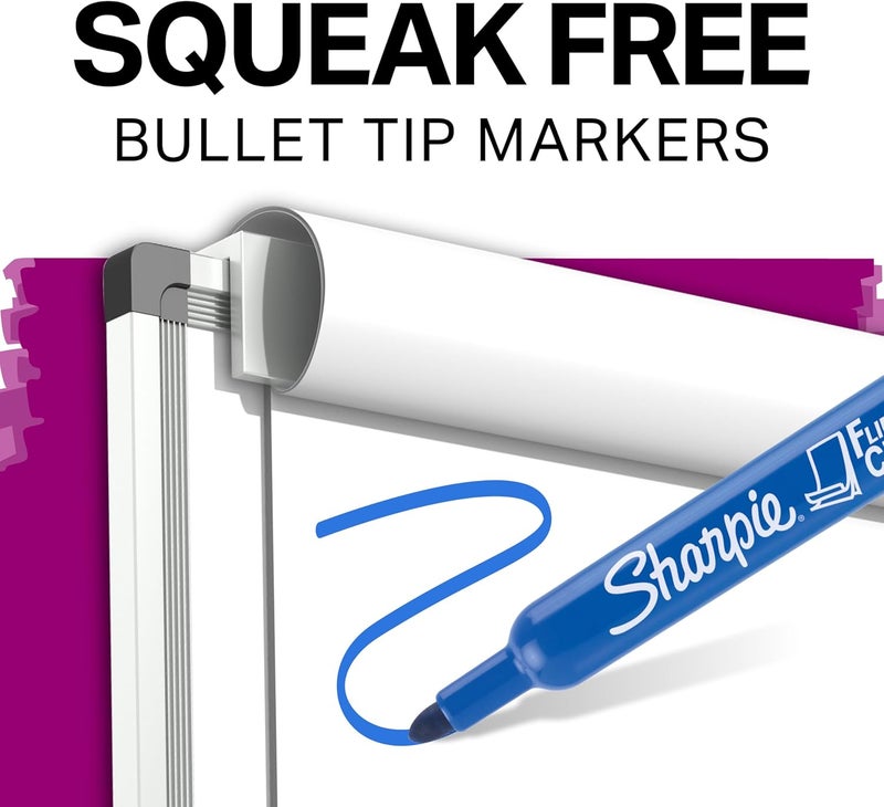 Sharpie Markers لوحات الفليب، طرف مدبب، ألوان متنوعة، 8 قطع - منخفضة الرائحة، خالية من الصرير، منزل، مكتب، العودة إلى المدرسة، مستلزمات المعلمين - Image 4