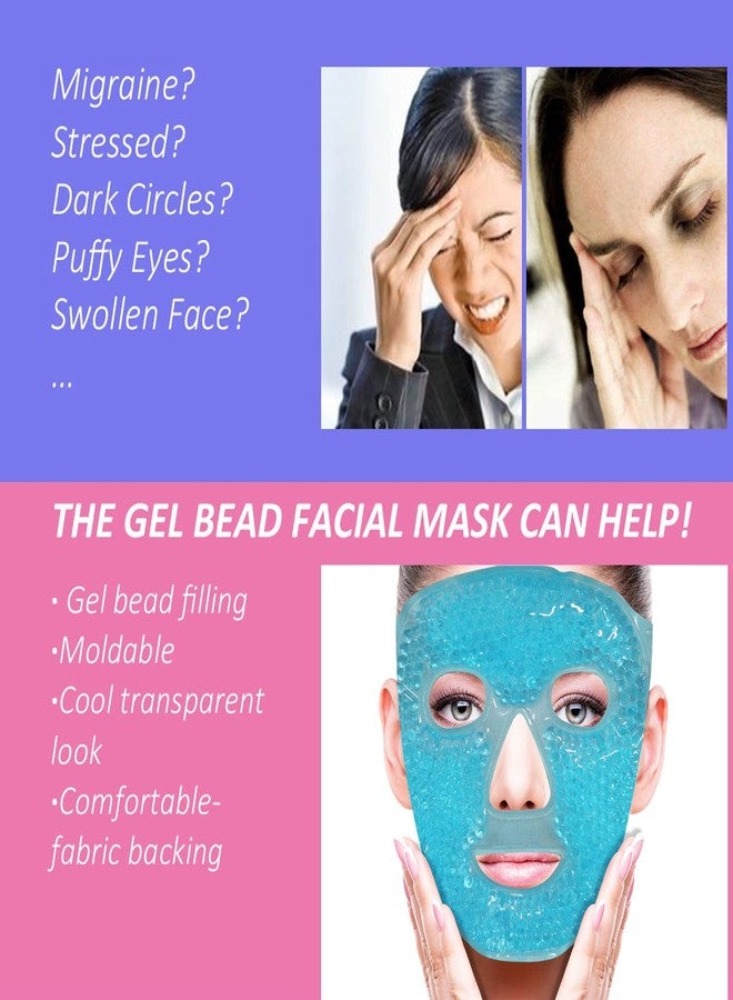 Face Eye Mask Ice Pack with Foam Earplugs | Hot & Cold Gel Pack for Reducing Puffiness, Eye Bags & Dark Circles | Soft Plush Backing for Comfort | Reusable Cooling Therapy Eye Mask for Women & Men (Pack of 1) - Image 2