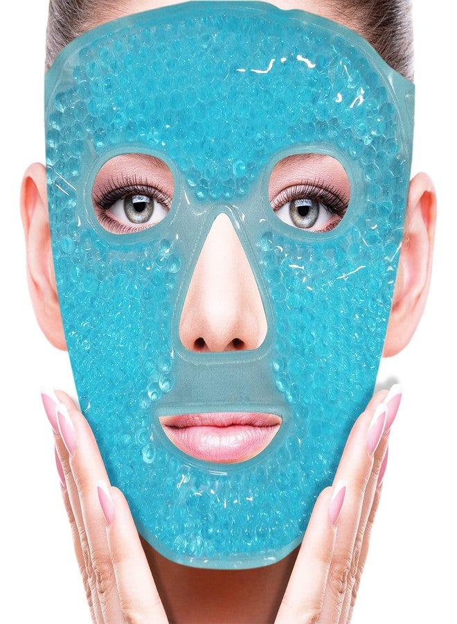 Face Eye Mask Ice Pack with Foam Earplugs | Hot & Cold Gel Pack for Reducing Puffiness, Eye Bags & Dark Circles | Soft Plush Backing for Comfort | Reusable Cooling Therapy Eye Mask for Women & Men (Pack of 1) - Image 1