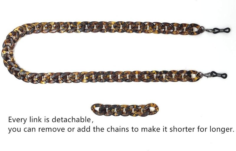 Decker Acrylic Eyeglass Chain Sunglasses Holder Eyewear Retainer Strap glasses hanging for Women - Image 3