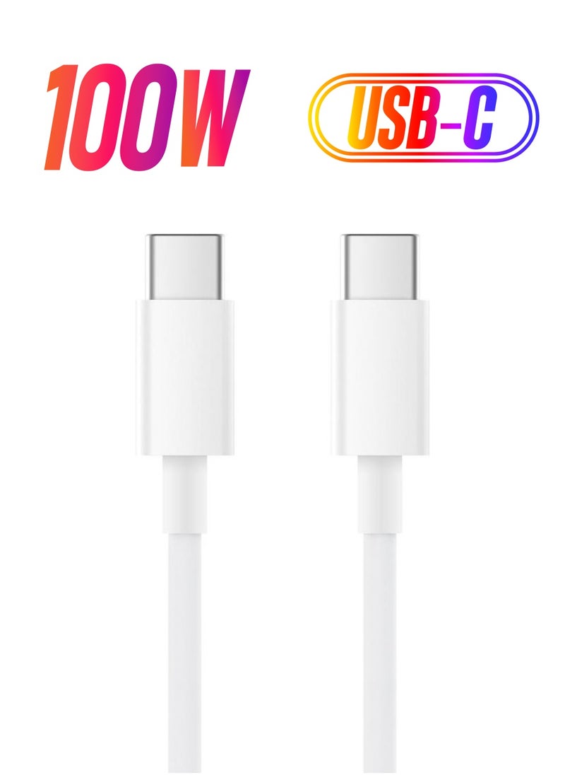 Techmaster Type-C To Type-C 5A 100W Pd Fast Charging Cable 1 Meter  - Image 1