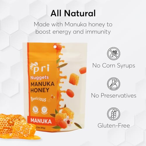 PRI P.R.I Manuka Honey Nuggets, Sweet and All Natural Hard Candy Treat, 3oz - Image 3